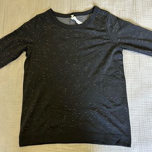 lululemon Swiftly Tech Relaxed Long Sleeve (Black/White Speckle)